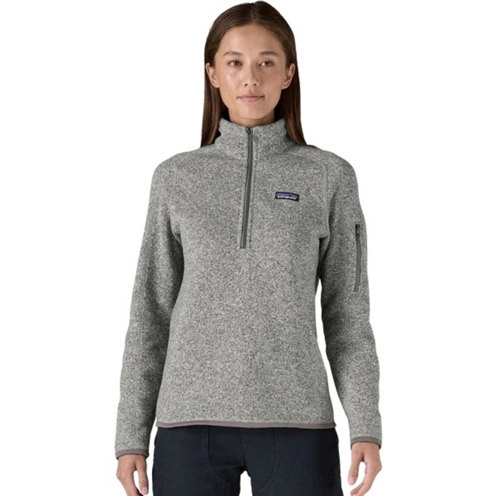 Patagonia Better Sweater 1/4 Zip Fleece Pullover Grey Heather Women S